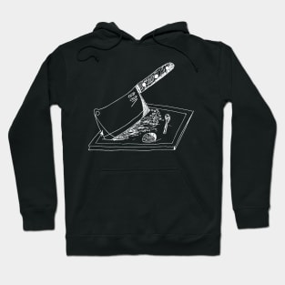 Chop-Chop Cutting Block Cleaver Shirt (white) Hoodie